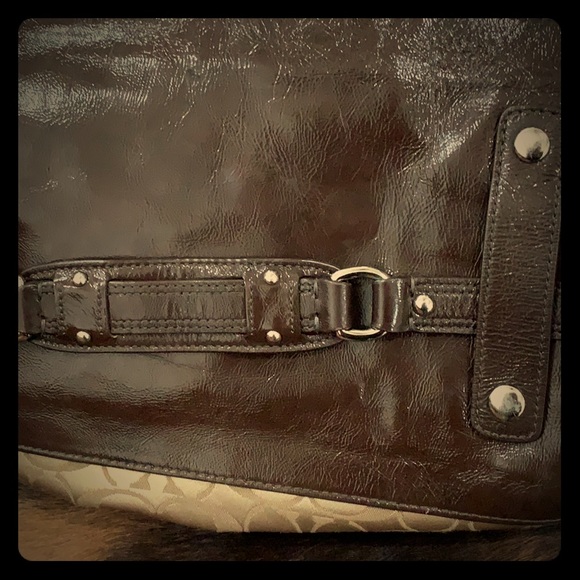 Coach Signature Purse, brown and tan - Picture 6 of 8